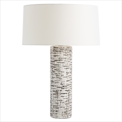 Arteriors Lighting Nico Ivory Table Lamp With Charcoal Wash Finish In Black