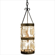 Lowcountry Originals Lighting Shell Cylinder Pendant Chandelier 